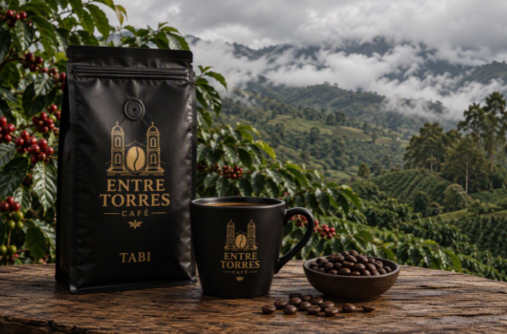 Bolsa oficial negra de Entre Torres Café de 450 g